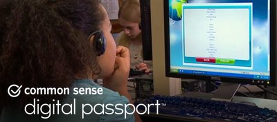 Link to Common Sense Digital Passport (picture of a child using the computer)